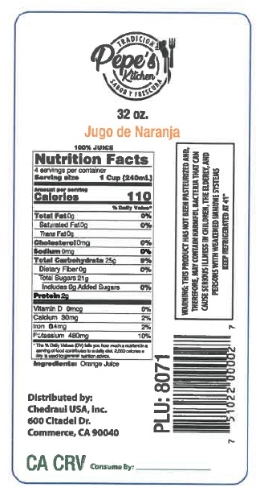 LABEL 32oz PLU 8071 ORANGE