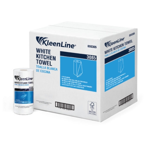 KleenLine 3085 2-Ply White Kitchen Roll Towel FSC 30/85