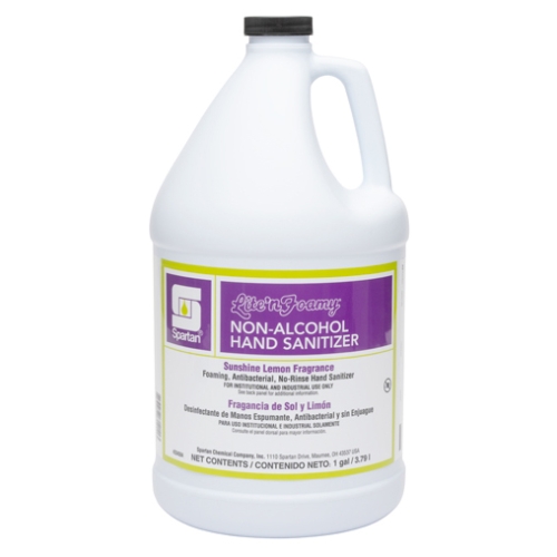 Lite'N Foamy Non-Alcohol Hand Sanitizer Foaming Cleaner, Lemon Fragrance, 1 Gallon, 4 per Case