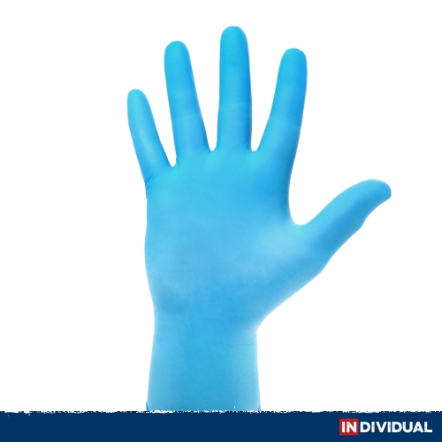 INDIVIDUAL INDBLN42XL Powder-Free Nitrile Examination Gloves, Blue, 2XL