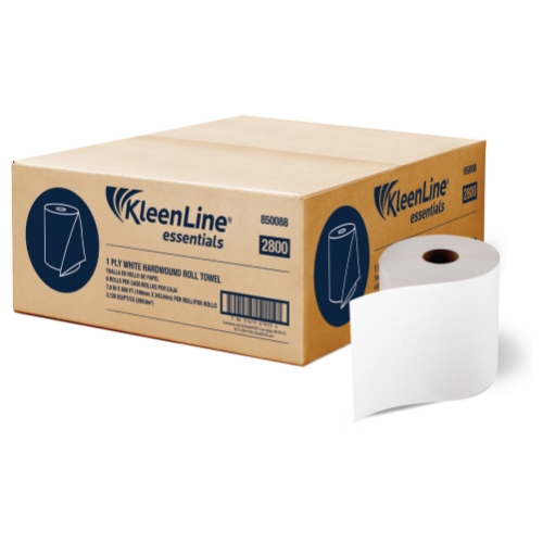 KleenLine Essentials White Hardwound Roll Towel FSC 6/800
