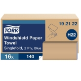 Tork Folded Windshield Paper Towel Blue H22 Extra Absorbent 16 x