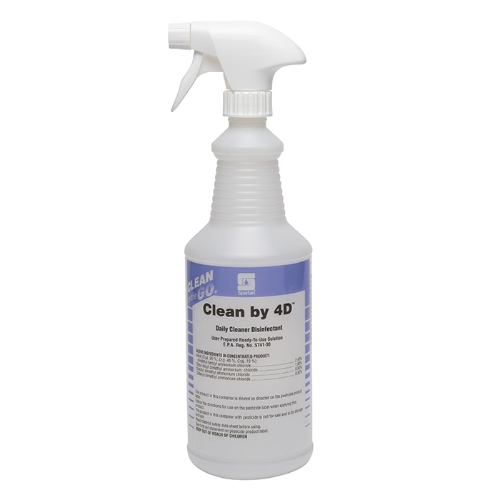 BOTTLE SS CLEAN BY 4D 32OZ W/TRIGGER 12/