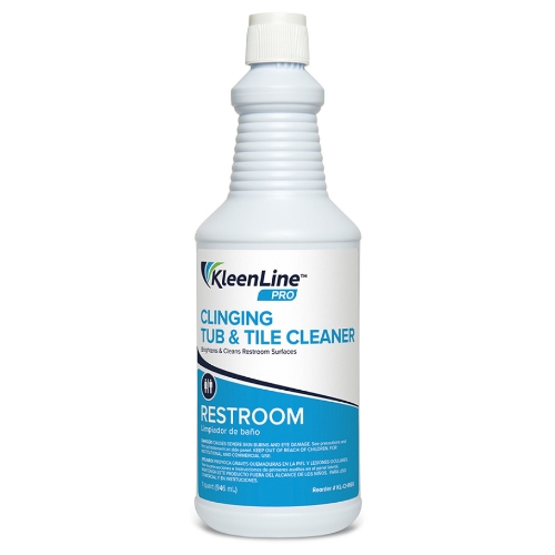 KleenLine Pro Clinging Tub & Tile Cleaner, 32 oz., 12 per case