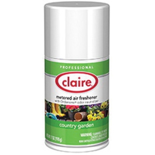 Claire® CL118 Metered Air Freshener Refill, 7 oz Net Content, Can Container, Liquid Form, Country Garden Odor/Scent