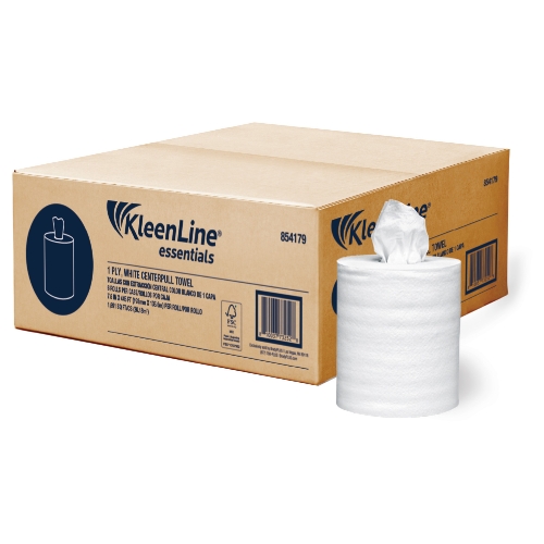 KleenLine Essentials White Centerpull Towels FSC  6/600