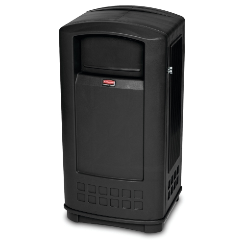 Plaza® Jr. Container, 35 Gal, Black