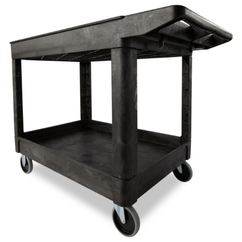 Heavy Duty Flat Handle 2 Shelf Cart
