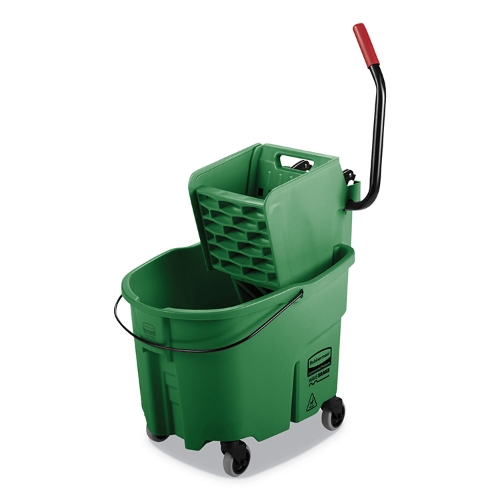 WaveBrake® FG758888GRN Bucket and Wringer, Side Press, 35 qt Capacity, Plastic, Green