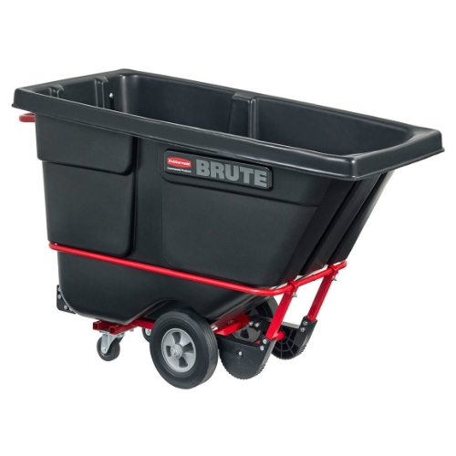 BRUTE Tilt Dump Truck/Trash Cart/Garbage Collection/Recycling, 1/2 Cubic Yard, Waste Collection, 850 lbs. capacity, Black, Office/Warehouse/Facility Management (FG130500BLA)