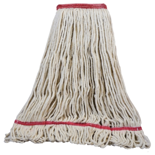 KleenLine Pro Looped White Blend Wet Mop Head, 1.25" Headband, 24 oz.
