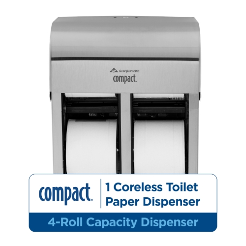 Compact® 2-Roll Side-By-Side Coreless High-Capacity Toilet Paper