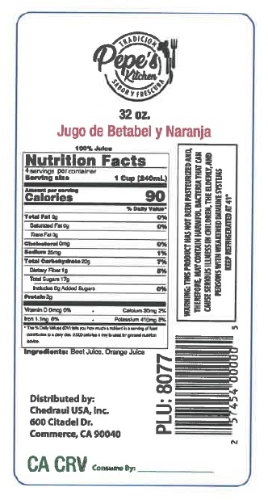 LABEL 32oz PLU 8077 BEETS & ORANGE