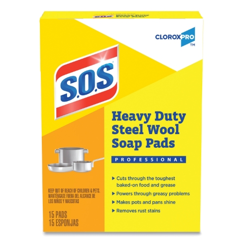 S.O.S. STEEL WOOL SOAP PAD 15/BX 12BX/CS