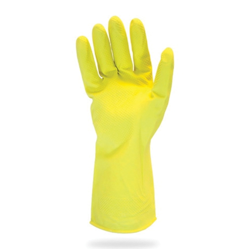 ProGuard® GRFY-LG-2E Chemical-Resistant Gloves, Economy, L, Latex Glove, Yellow