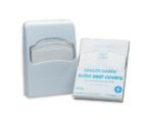 White Quarter Fold Toilet Seat Dispenser