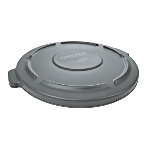 Rubbermaid® CommercialRound Flat Top Lid, For 55 Gal Round Brute Containers, 26.75" Diameter, Gray