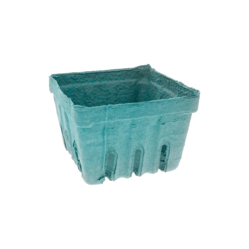 BERRY BASKET QUART FLUTED GREEN 297/CS