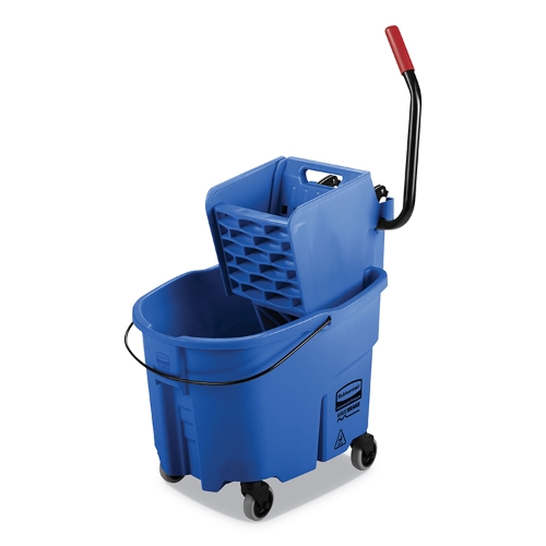 WaveBrake® FG758888BLUE Bucket and Wringer, Side Press, 35 qt Capacity, Shape: Oval, Polypropylene, Blue