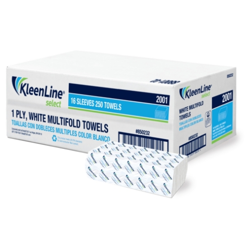 KleenLine Select 2001 White Multifold Towels  Ecologo 16/250