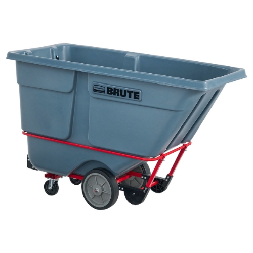 BRUTE Tilt Dump Truck/Trash Cart/Garbage Collection/Recycling, 1 Cubic Yard, Heavy Load Capacity, 2,100 lbs., Gray, Distribution Centers/Warehouse/Manufacturing/Stadiums (219267)