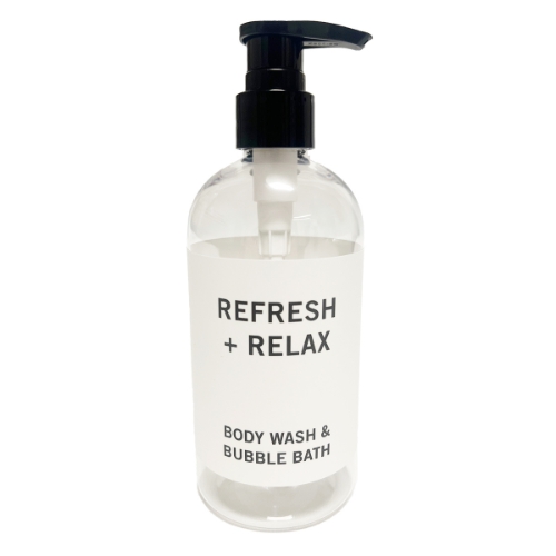 LAVENDER BODY WASH & BUBBLE BATH EMPTY 10OZ BOTTLE, 40/CS