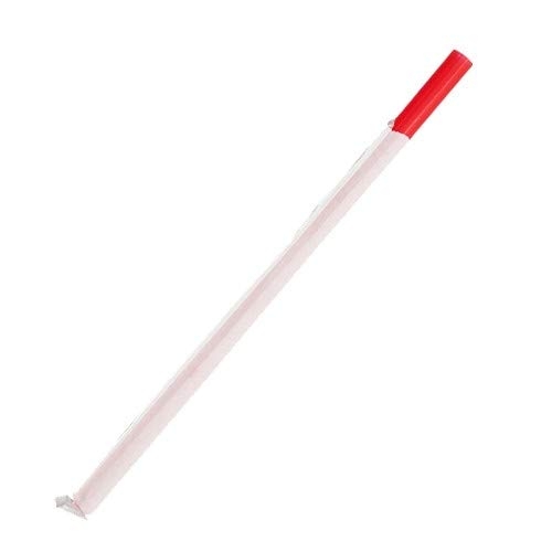 STRAW GIANT 9 POLY WRAPPED RED 2500/CS
